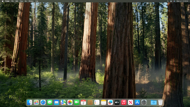 The default desktop you see after the system setup