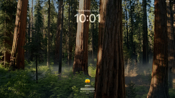 Lock screen when logged out
